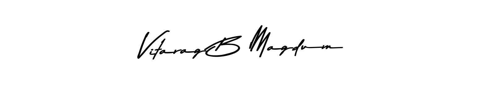 Also we have Vitarag B Magdum name is the best signature style. Create professional handwritten signature collection using Asem Kandis PERSONAL USE autograph style. Vitarag B Magdum signature style 9 images and pictures png