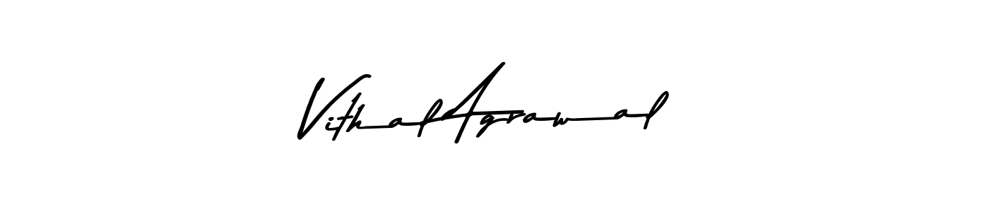 Use a signature maker to create a handwritten signature online. With this signature software, you can design (Asem Kandis PERSONAL USE) your own signature for name Vithal Agrawal. Vithal Agrawal signature style 9 images and pictures png