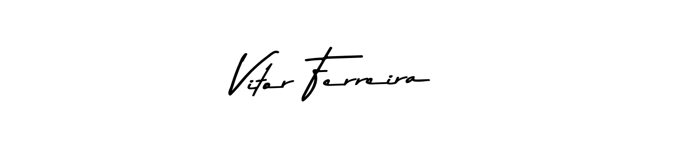 Use a signature maker to create a handwritten signature online. With this signature software, you can design (Asem Kandis PERSONAL USE) your own signature for name Vitor Ferreira. Vitor Ferreira signature style 9 images and pictures png