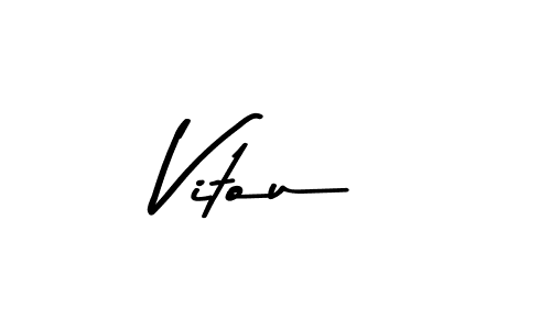 Create a beautiful signature design for name Vitou. With this signature (Asem Kandis PERSONAL USE) fonts, you can make a handwritten signature for free. Vitou signature style 9 images and pictures png
