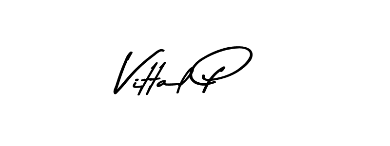 Design your own signature with our free online signature maker. With this signature software, you can create a handwritten (Asem Kandis PERSONAL USE) signature for name Vittal P. Vittal P signature style 9 images and pictures png