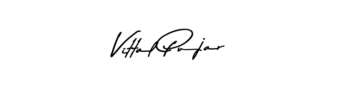 How to make Vittal Pujar signature? Asem Kandis PERSONAL USE is a professional autograph style. Create handwritten signature for Vittal Pujar name. Vittal Pujar signature style 9 images and pictures png
