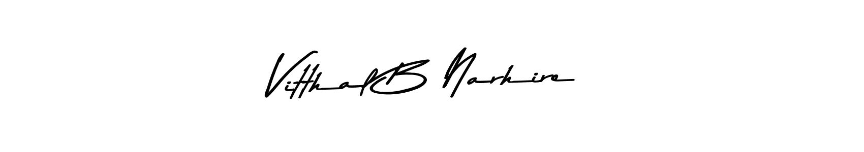 The best way (Asem Kandis PERSONAL USE) to make a short signature is to pick only two or three words in your name. The name Vitthal B Narhire include a total of six letters. For converting this name. Vitthal B Narhire signature style 9 images and pictures png