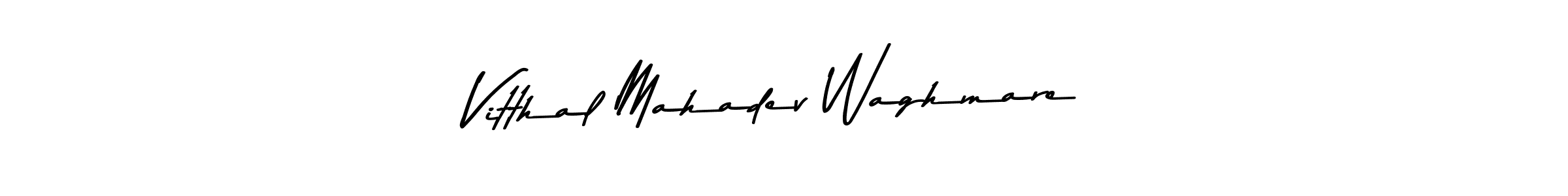 Create a beautiful signature design for name Vitthal Mahadev Waghmare. With this signature (Asem Kandis PERSONAL USE) fonts, you can make a handwritten signature for free. Vitthal Mahadev Waghmare signature style 9 images and pictures png