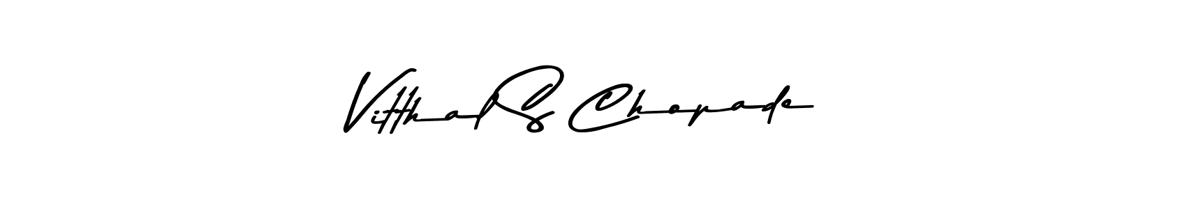 Make a beautiful signature design for name Vitthal S Chopade. With this signature (Asem Kandis PERSONAL USE) style, you can create a handwritten signature for free. Vitthal S Chopade signature style 9 images and pictures png