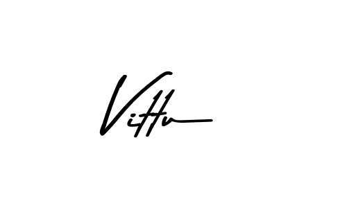 Vittu stylish signature style. Best Handwritten Sign (Asem Kandis PERSONAL USE) for my name. Handwritten Signature Collection Ideas for my name Vittu. Vittu signature style 9 images and pictures png