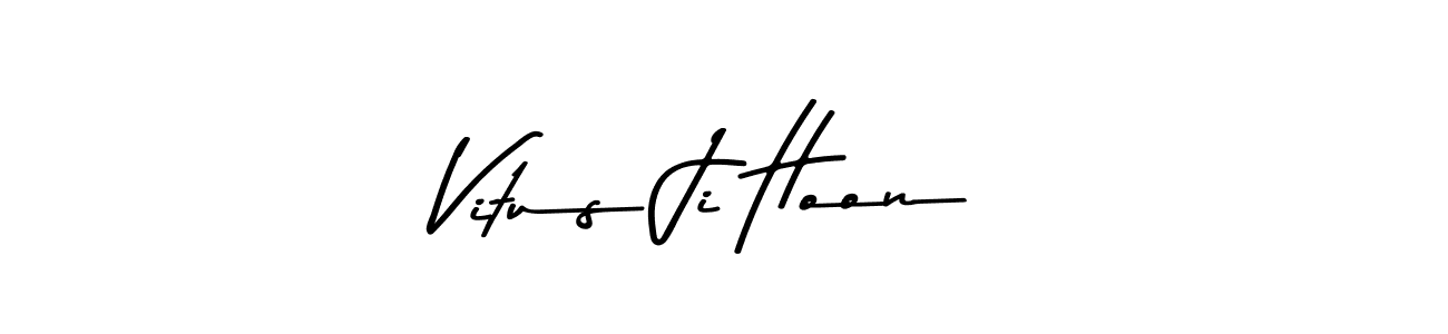 Also You can easily find your signature by using the search form. We will create Vitus Ji Hoon name handwritten signature images for you free of cost using Asem Kandis PERSONAL USE sign style. Vitus Ji Hoon signature style 9 images and pictures png