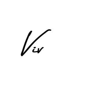 Make a beautiful signature design for name Viv. With this signature (Asem Kandis PERSONAL USE) style, you can create a handwritten signature for free. Viv signature style 9 images and pictures png