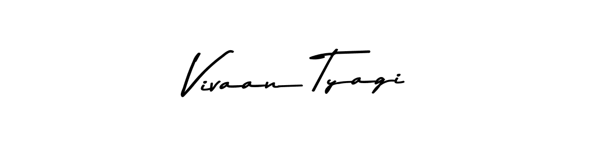You should practise on your own different ways (Asem Kandis PERSONAL USE) to write your name (Vivaan Tyagi) in signature. don't let someone else do it for you. Vivaan Tyagi signature style 9 images and pictures png