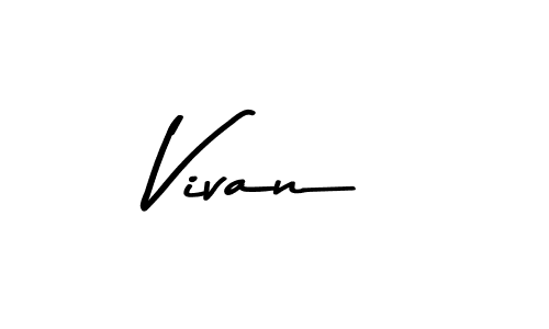 Use a signature maker to create a handwritten signature online. With this signature software, you can design (Asem Kandis PERSONAL USE) your own signature for name Vivan. Vivan signature style 9 images and pictures png