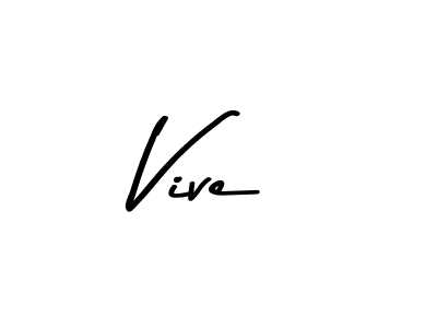 How to make Vive name signature. Use Asem Kandis PERSONAL USE style for creating short signs online. This is the latest handwritten sign. Vive signature style 9 images and pictures png
