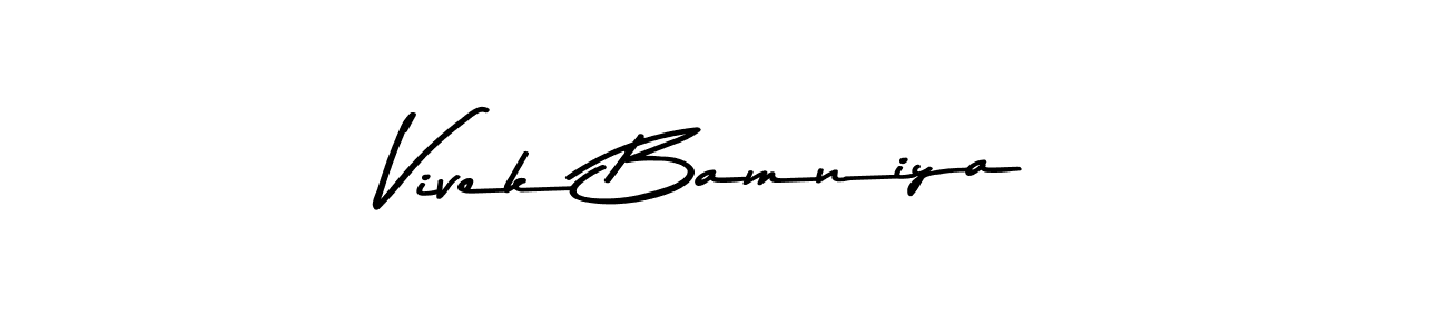 Here are the top 10 professional signature styles for the name Vivek Bamniya. These are the best autograph styles you can use for your name. Vivek Bamniya signature style 9 images and pictures png