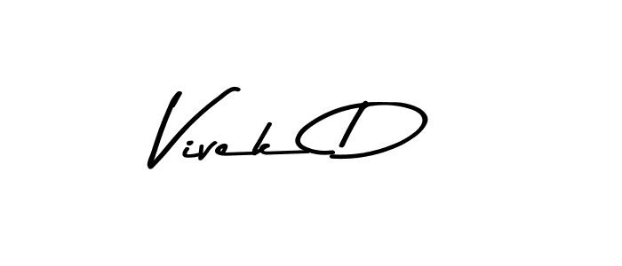 Design your own signature with our free online signature maker. With this signature software, you can create a handwritten (Asem Kandis PERSONAL USE) signature for name Vivek D. Vivek D signature style 9 images and pictures png
