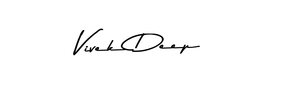 Use a signature maker to create a handwritten signature online. With this signature software, you can design (Asem Kandis PERSONAL USE) your own signature for name Vivek Deep. Vivek Deep signature style 9 images and pictures png