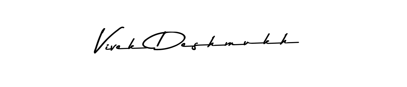 You should practise on your own different ways (Asem Kandis PERSONAL USE) to write your name (Vivek Deshmukh) in signature. don't let someone else do it for you. Vivek Deshmukh signature style 9 images and pictures png