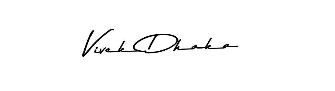 Create a beautiful signature design for name Vivek Dhaka. With this signature (Asem Kandis PERSONAL USE) fonts, you can make a handwritten signature for free. Vivek Dhaka signature style 9 images and pictures png