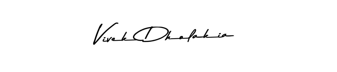 Asem Kandis PERSONAL USE is a professional signature style that is perfect for those who want to add a touch of class to their signature. It is also a great choice for those who want to make their signature more unique. Get Vivek Dholakia name to fancy signature for free. Vivek Dholakia signature style 9 images and pictures png