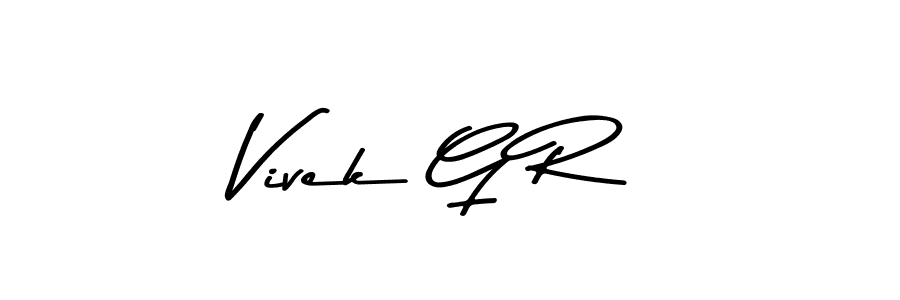 Create a beautiful signature design for name Vivek G R. With this signature (Asem Kandis PERSONAL USE) fonts, you can make a handwritten signature for free. Vivek G R signature style 9 images and pictures png