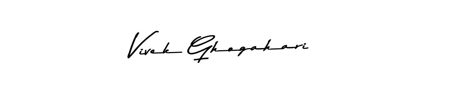 The best way (Asem Kandis PERSONAL USE) to make a short signature is to pick only two or three words in your name. The name Vivek Ghogahari include a total of six letters. For converting this name. Vivek Ghogahari signature style 9 images and pictures png
