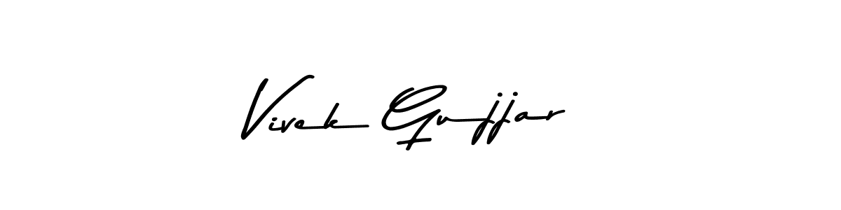 Create a beautiful signature design for name Vivek Gujjar. With this signature (Asem Kandis PERSONAL USE) fonts, you can make a handwritten signature for free. Vivek Gujjar signature style 9 images and pictures png