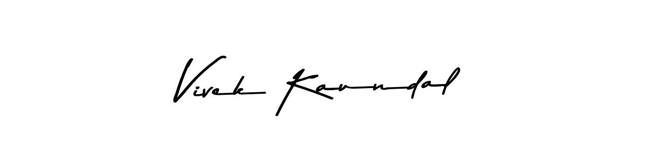 The best way (Asem Kandis PERSONAL USE) to make a short signature is to pick only two or three words in your name. The name Vivek Kaundal include a total of six letters. For converting this name. Vivek Kaundal signature style 9 images and pictures png