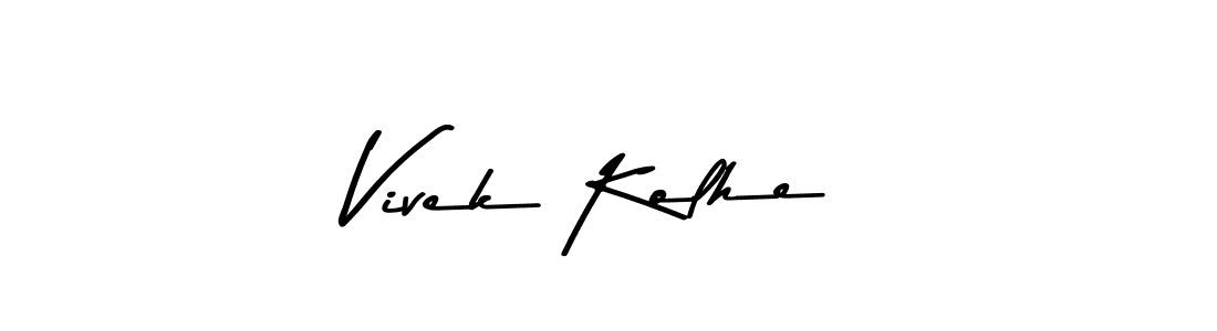 Make a beautiful signature design for name Vivek Kolhe. With this signature (Asem Kandis PERSONAL USE) style, you can create a handwritten signature for free. Vivek Kolhe signature style 9 images and pictures png