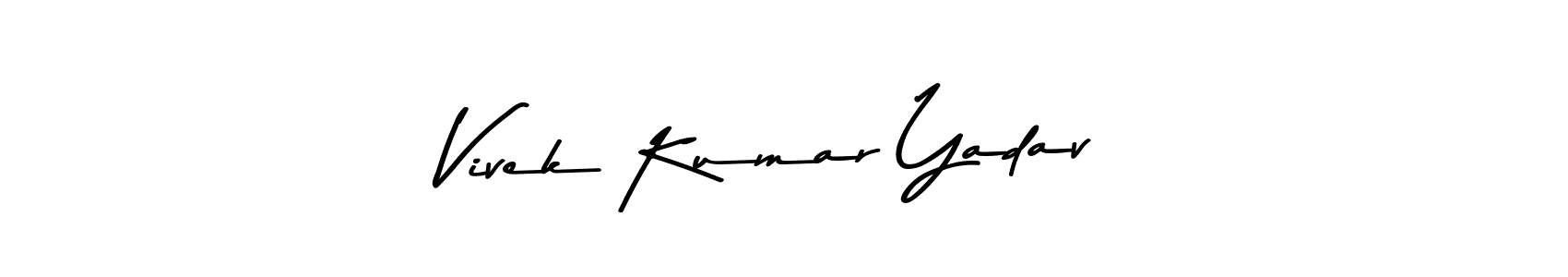 How to make Vivek Kumar Yadav name signature. Use Asem Kandis PERSONAL USE style for creating short signs online. This is the latest handwritten sign. Vivek Kumar Yadav signature style 9 images and pictures png