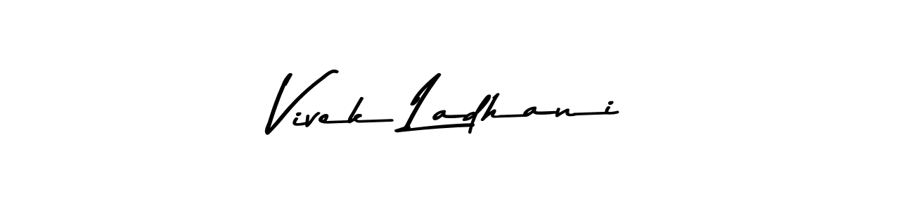Make a beautiful signature design for name Vivek Ladhani. With this signature (Asem Kandis PERSONAL USE) style, you can create a handwritten signature for free. Vivek Ladhani signature style 9 images and pictures png