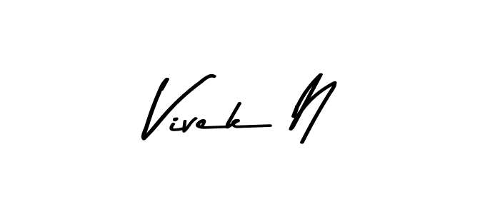 Make a short Vivek N signature style. Manage your documents anywhere anytime using Asem Kandis PERSONAL USE. Create and add eSignatures, submit forms, share and send files easily. Vivek N signature style 9 images and pictures png