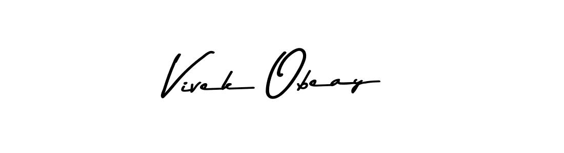 Use a signature maker to create a handwritten signature online. With this signature software, you can design (Asem Kandis PERSONAL USE) your own signature for name Vivek Obeay. Vivek Obeay signature style 9 images and pictures png