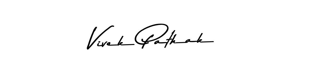 Vivek Pathak stylish signature style. Best Handwritten Sign (Asem Kandis PERSONAL USE) for my name. Handwritten Signature Collection Ideas for my name Vivek Pathak. Vivek Pathak signature style 9 images and pictures png