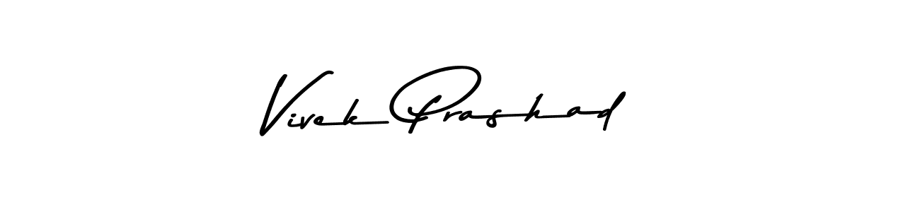 How to make Vivek Prashad name signature. Use Asem Kandis PERSONAL USE style for creating short signs online. This is the latest handwritten sign. Vivek Prashad signature style 9 images and pictures png