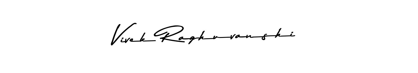 How to make Vivek Raghuvanshi name signature. Use Asem Kandis PERSONAL USE style for creating short signs online. This is the latest handwritten sign. Vivek Raghuvanshi signature style 9 images and pictures png