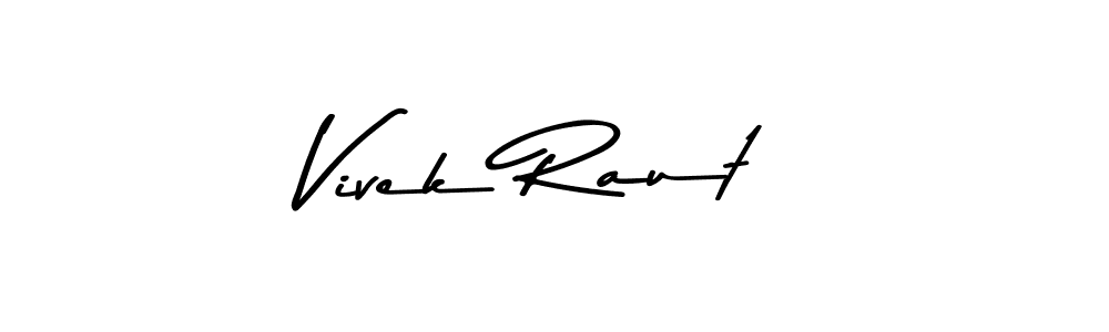 How to make Vivek Raut name signature. Use Asem Kandis PERSONAL USE style for creating short signs online. This is the latest handwritten sign. Vivek Raut signature style 9 images and pictures png