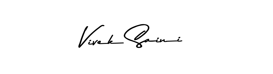 Create a beautiful signature design for name Vivek Saini. With this signature (Asem Kandis PERSONAL USE) fonts, you can make a handwritten signature for free. Vivek Saini signature style 9 images and pictures png