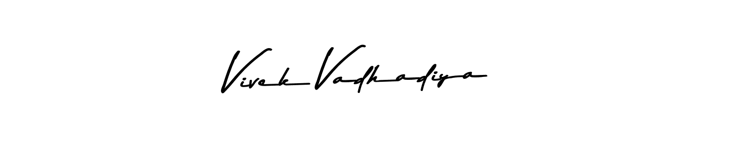 Design your own signature with our free online signature maker. With this signature software, you can create a handwritten (Asem Kandis PERSONAL USE) signature for name Vivek Vadhadiya. Vivek Vadhadiya signature style 9 images and pictures png