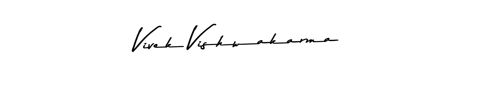 Vivek Vishwakarma stylish signature style. Best Handwritten Sign (Asem Kandis PERSONAL USE) for my name. Handwritten Signature Collection Ideas for my name Vivek Vishwakarma. Vivek Vishwakarma signature style 9 images and pictures png