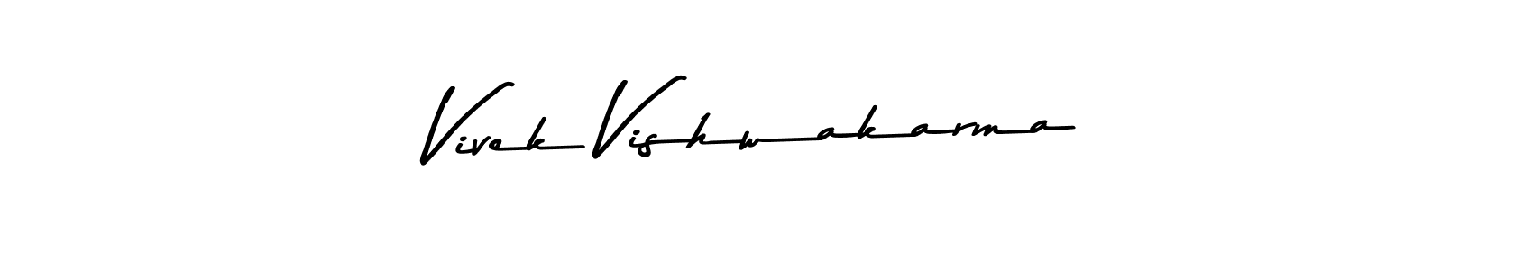 Make a beautiful signature design for name Vivek Vishwakarma. With this signature (Asem Kandis PERSONAL USE) style, you can create a handwritten signature for free. Vivek Vishwakarma signature style 9 images and pictures png