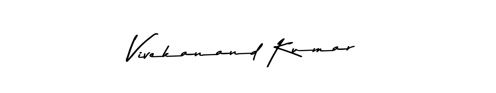 Create a beautiful signature design for name Vivekanand Kumar. With this signature (Asem Kandis PERSONAL USE) fonts, you can make a handwritten signature for free. Vivekanand Kumar signature style 9 images and pictures png