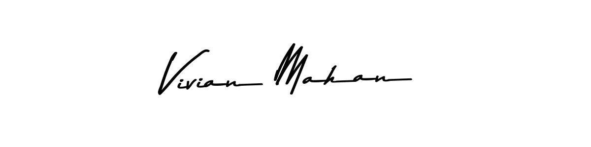 How to make Vivian Mahan name signature. Use Asem Kandis PERSONAL USE style for creating short signs online. This is the latest handwritten sign. Vivian Mahan signature style 9 images and pictures png