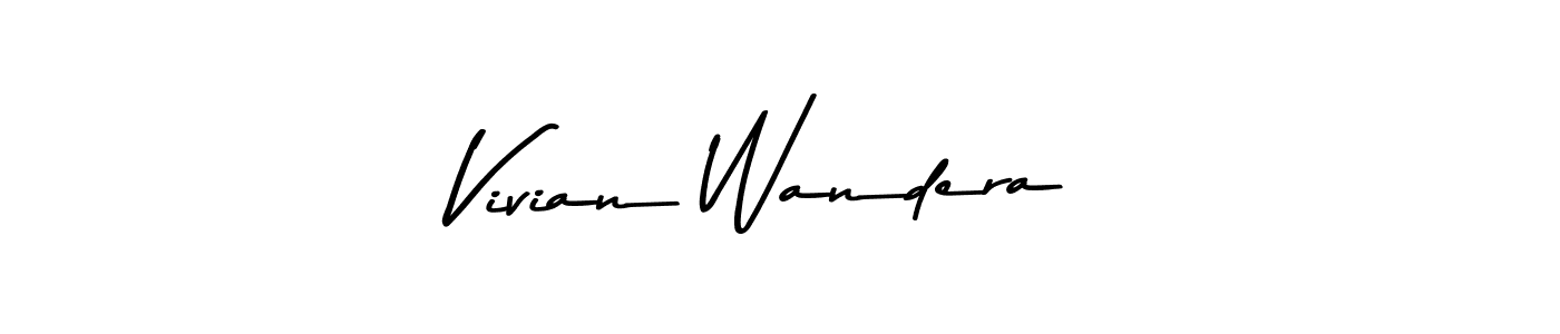 Make a beautiful signature design for name Vivian Wandera. Use this online signature maker to create a handwritten signature for free. Vivian Wandera signature style 9 images and pictures png