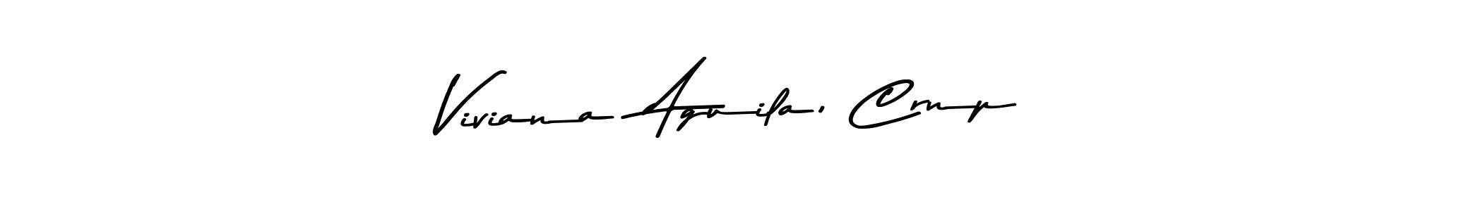 The best way (Asem Kandis PERSONAL USE) to make a short signature is to pick only two or three words in your name. The name Viviana  Aguila, Crnp include a total of six letters. For converting this name. Viviana  Aguila, Crnp signature style 9 images and pictures png