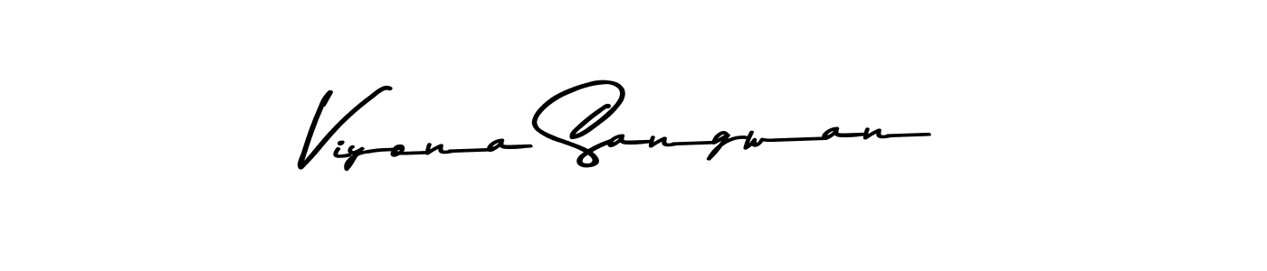 Use a signature maker to create a handwritten signature online. With this signature software, you can design (Asem Kandis PERSONAL USE) your own signature for name Viyona Sangwan. Viyona Sangwan signature style 9 images and pictures png