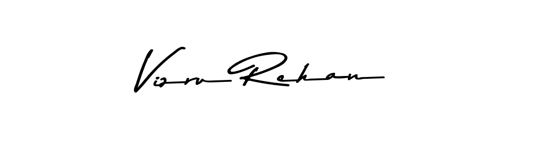 Here are the top 10 professional signature styles for the name Vizru Rehan. These are the best autograph styles you can use for your name. Vizru Rehan signature style 9 images and pictures png