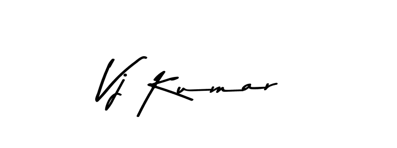 How to make Vj Kumar name signature. Use Asem Kandis PERSONAL USE style for creating short signs online. This is the latest handwritten sign. Vj Kumar signature style 9 images and pictures png