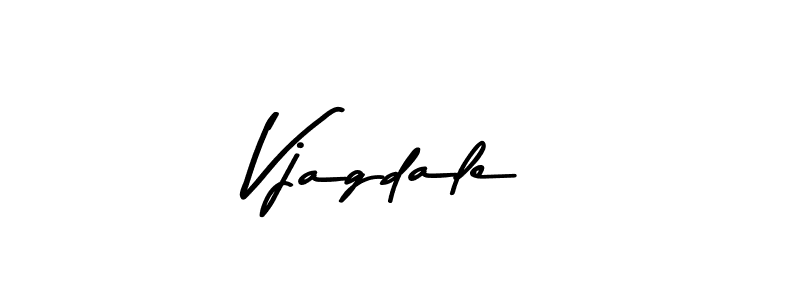 How to make Vjagdale name signature. Use Asem Kandis PERSONAL USE style for creating short signs online. This is the latest handwritten sign. Vjagdale signature style 9 images and pictures png