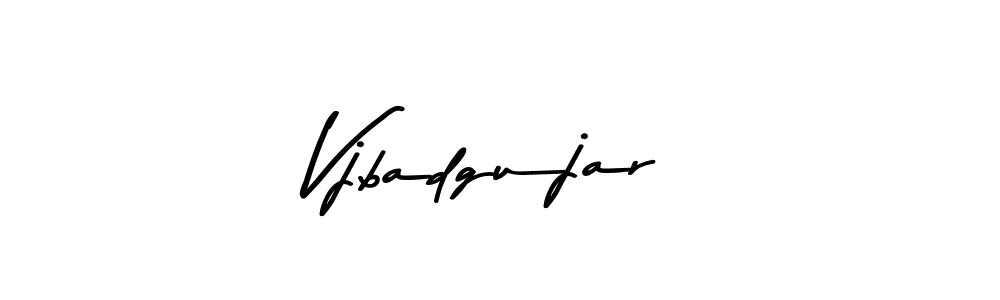 Design your own signature with our free online signature maker. With this signature software, you can create a handwritten (Asem Kandis PERSONAL USE) signature for name Vjbadgujar. Vjbadgujar signature style 9 images and pictures png