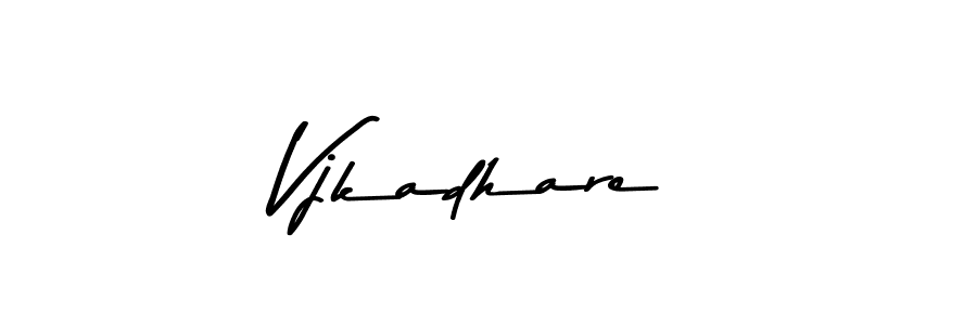 Design your own signature with our free online signature maker. With this signature software, you can create a handwritten (Asem Kandis PERSONAL USE) signature for name Vjkadhare. Vjkadhare signature style 9 images and pictures png