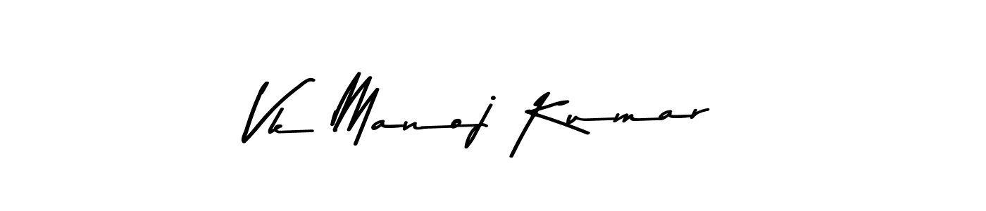 Design your own signature with our free online signature maker. With this signature software, you can create a handwritten (Asem Kandis PERSONAL USE) signature for name Vk Manoj Kumar. Vk Manoj Kumar signature style 9 images and pictures png