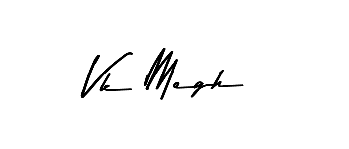 Vk Megh stylish signature style. Best Handwritten Sign (Asem Kandis PERSONAL USE) for my name. Handwritten Signature Collection Ideas for my name Vk Megh. Vk Megh signature style 9 images and pictures png